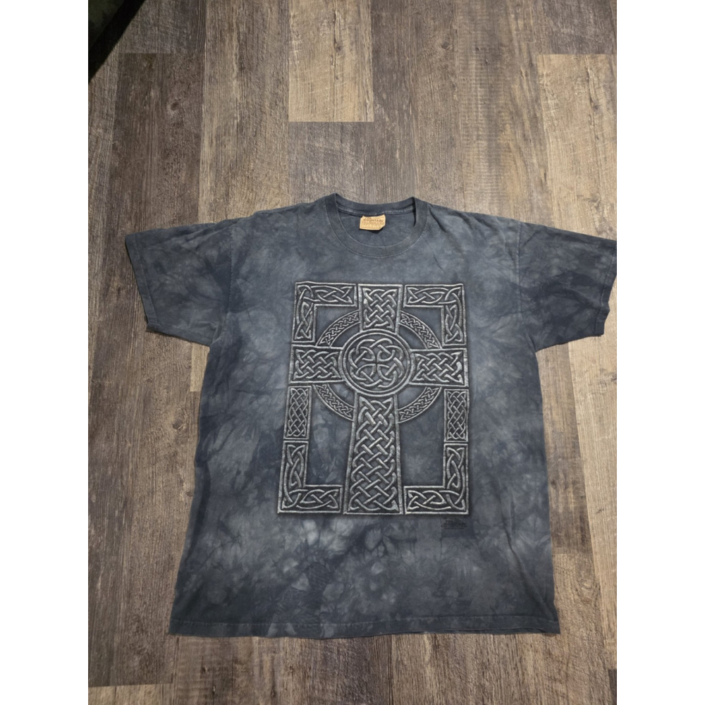 Vintage 90's The Mountain Cross Gray Shirt Size 2XL 100% Cotton